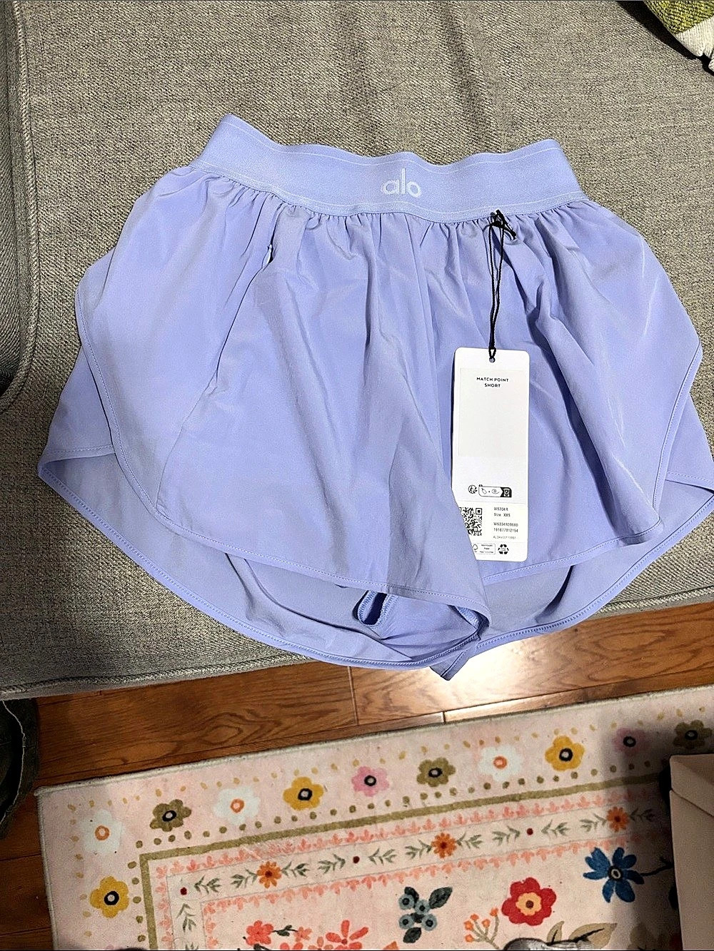 Alo Yoga Match Point Short Athletic Shorts Purple XS NWT